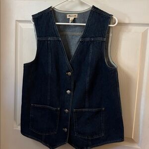 Madewell Blue Denim Vest